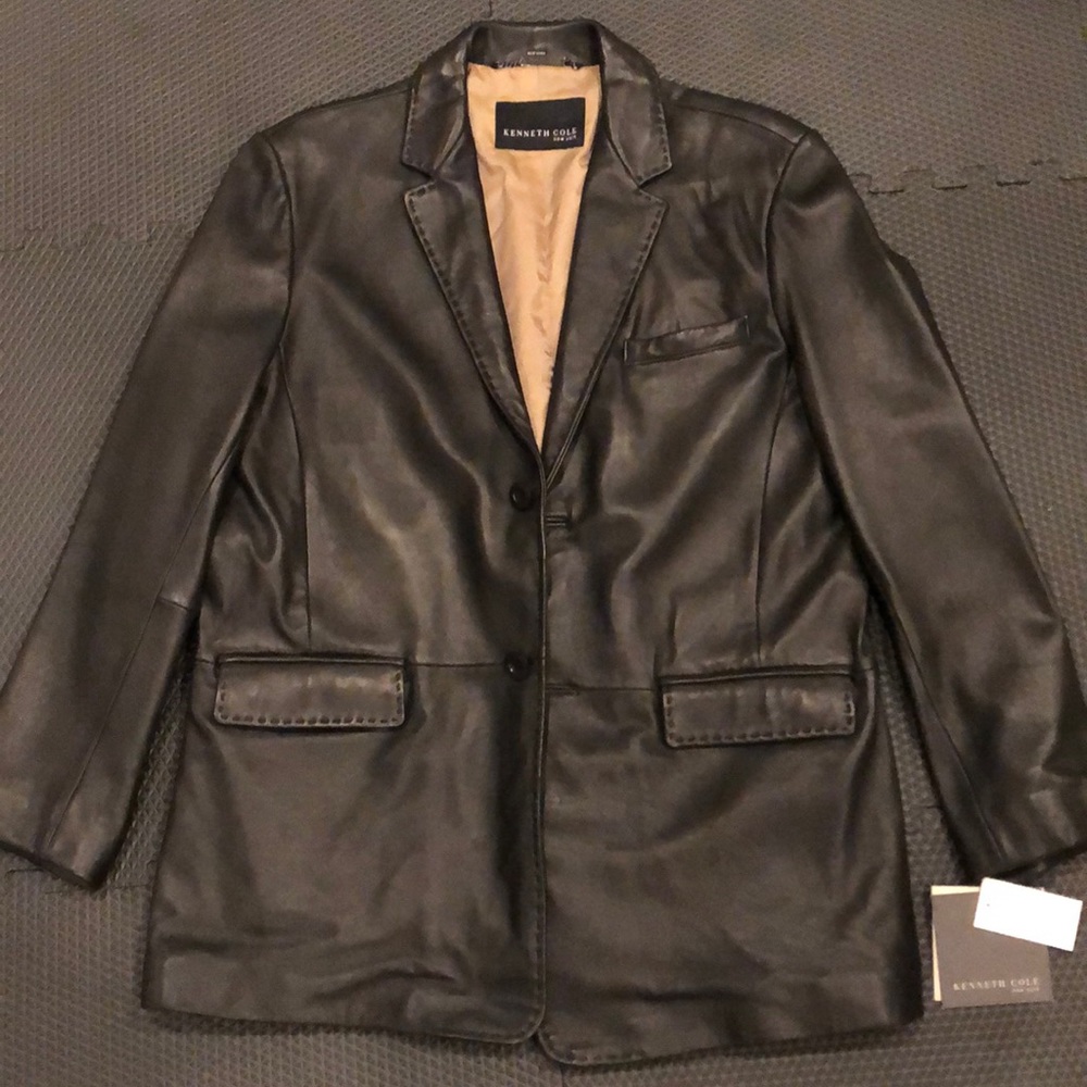 Kenneth Cole New York leather jacket/blazer